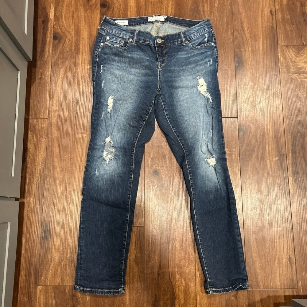 Torrid Women's Distressed Boyfriend Jeans - Dark Blue